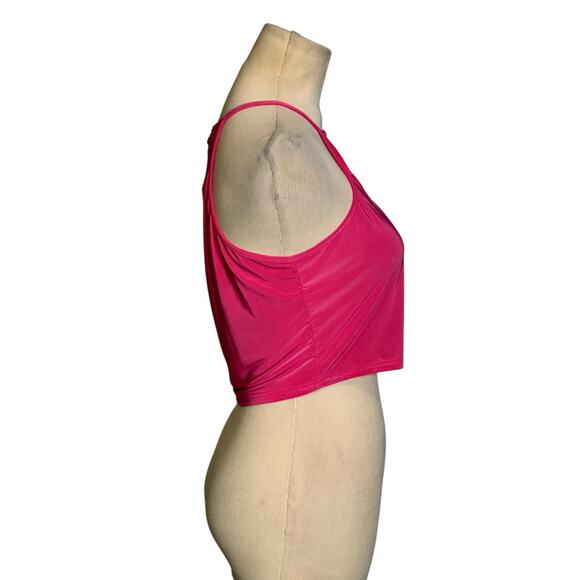 PrettyLittleThings pink cut out crop tank top size 6 - Picture 11 of 12